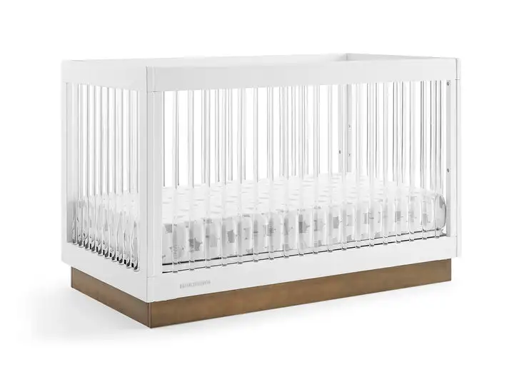 Luxury European Baby Crib Furniture Baby Bedroom With acrylic rod  For Baby Furniture