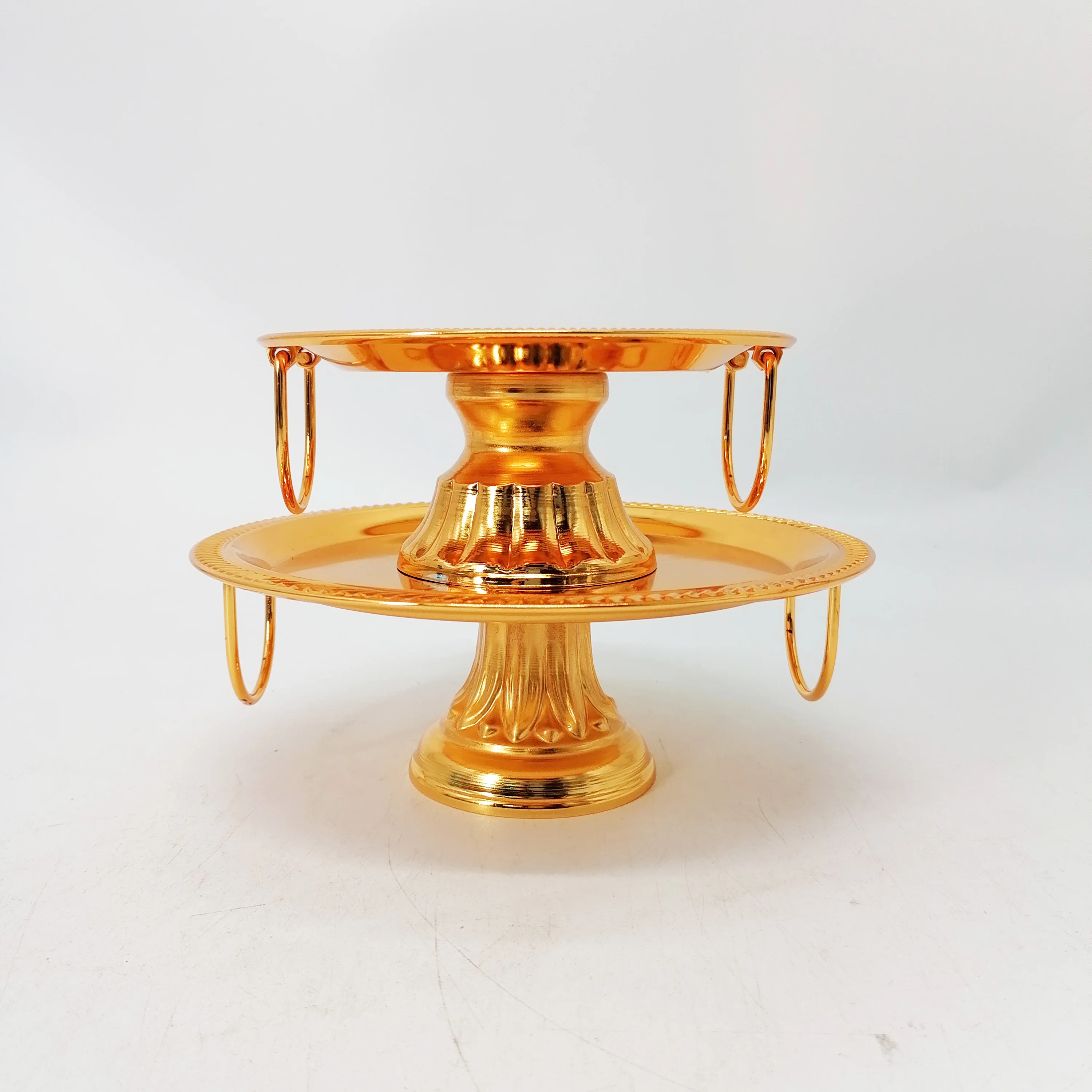 European Wholesale Golden Pattern Crown Plate Spectacular Dessert Tools Cookware Artistic Trays