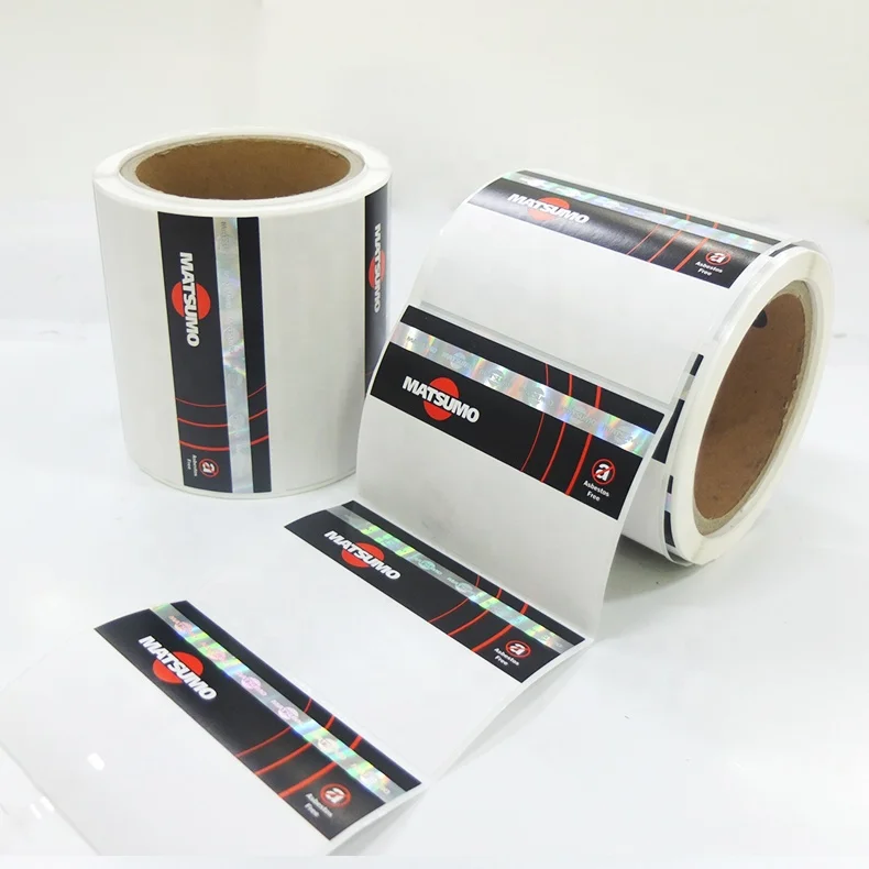 Custom UV logo hologram positioning thermal label security seal sticker