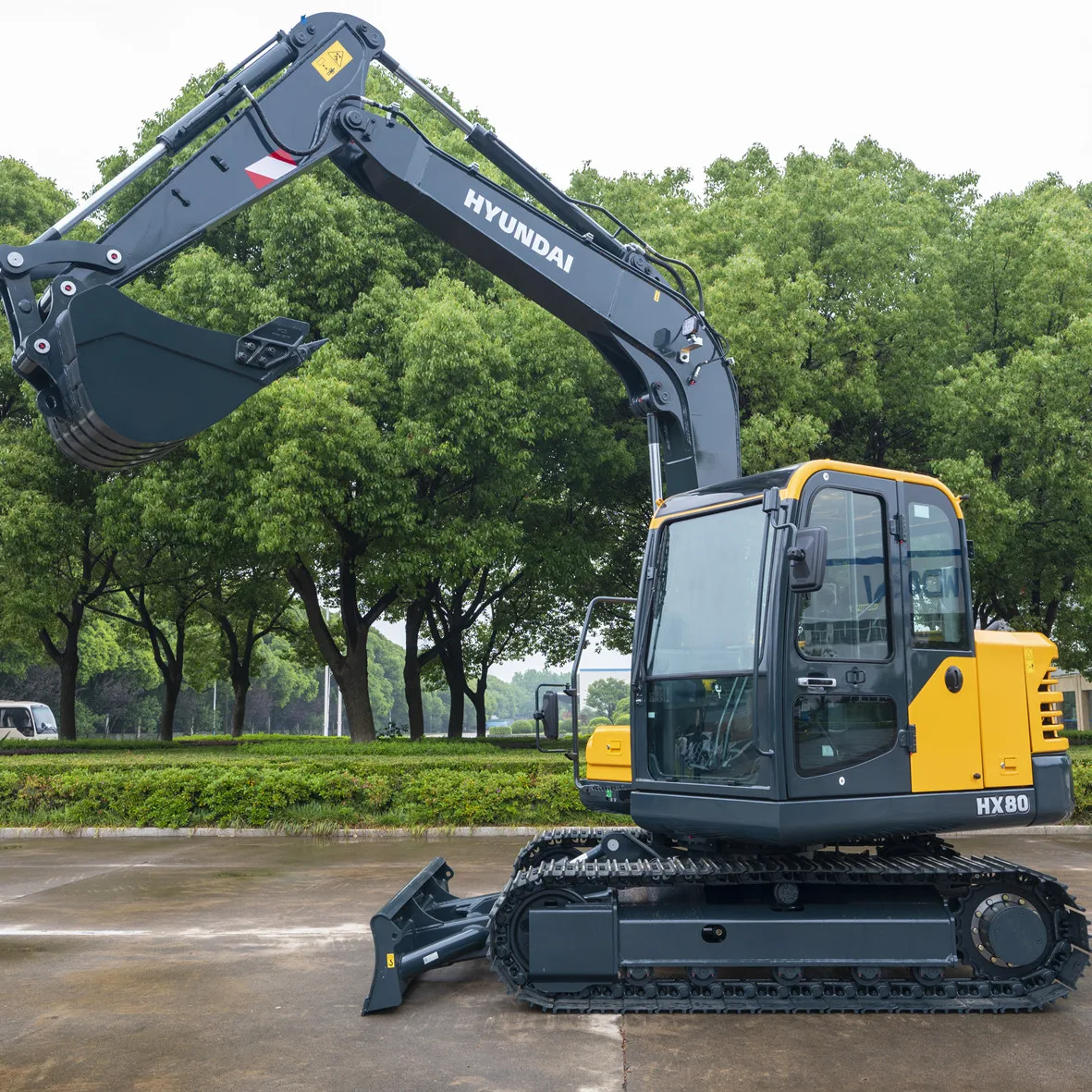 8 ton small korea excavator cralwer hyundai china made excavator HX80