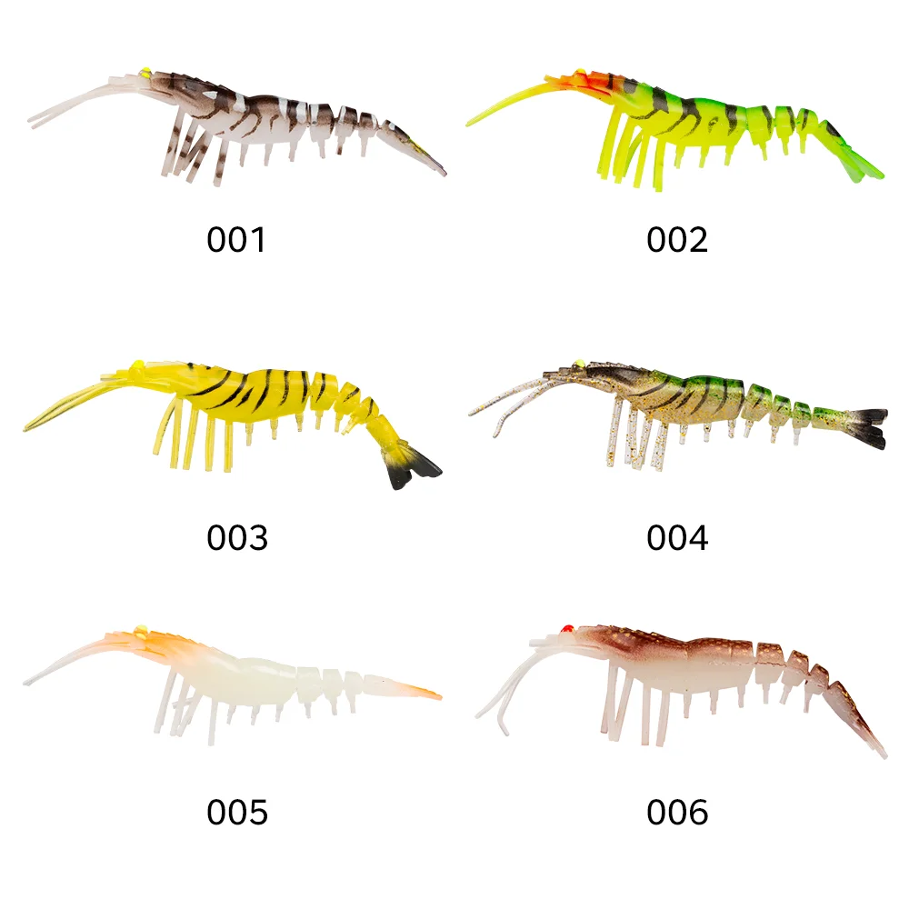 Hunt House OEM 135mm 13.7g pre-rigged eco friendly soft prawn karides  artificial Plastic Bait  shrimp soft fishing lure