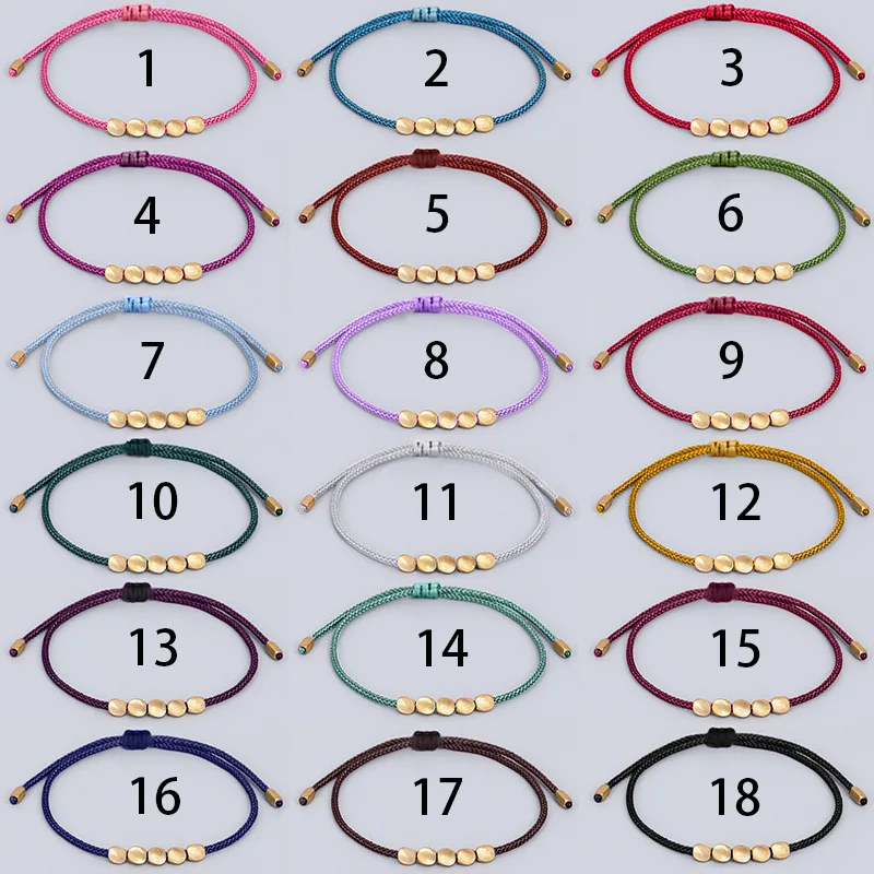 Feng Shui Lucky Bracelets Buddhism Red String Wax Thread wrist Bracelet Friendship Yoga Prayer Unique Gift Chinese Cheap Jewelry