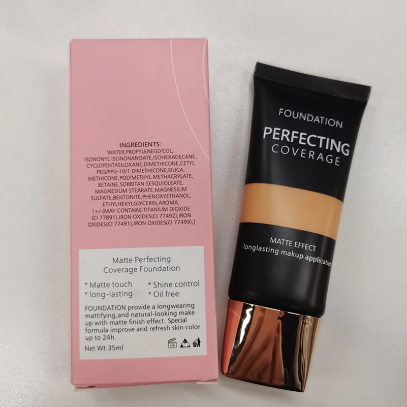 New Arrival High Quality Makeup Foundation OEM Full Coverage Longlasting Liquid Liquid Foundation