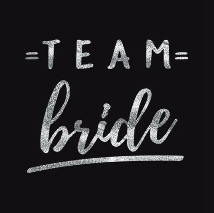 Wedding party silver letters tattoo sticker hen party team bride tattoo sticker bachelor party team bride tattoo sticker