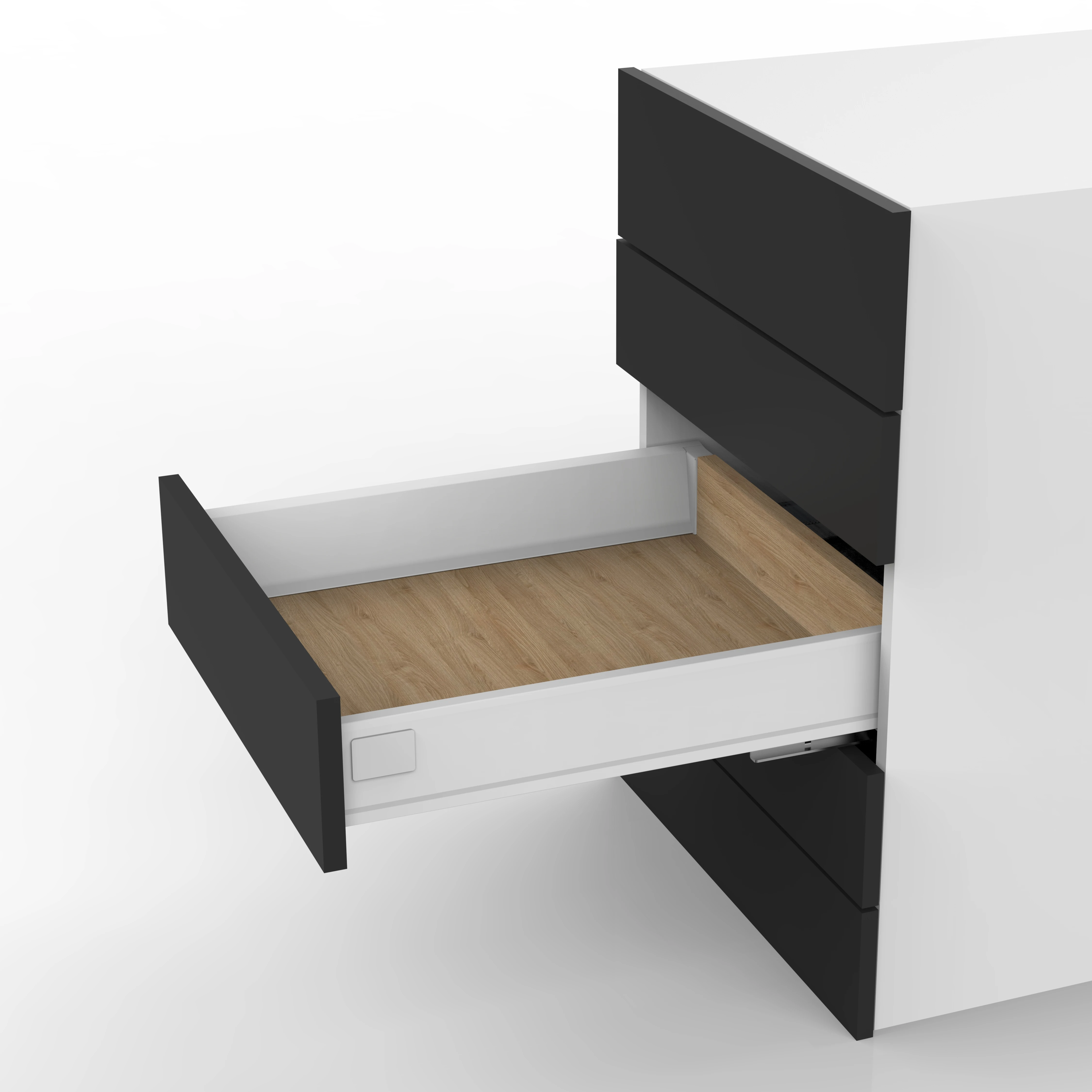 Meaton Hot Selling!!! Kitchen Drawer classical drawer system push-open slim box with synchronisation linkage slim tandem box