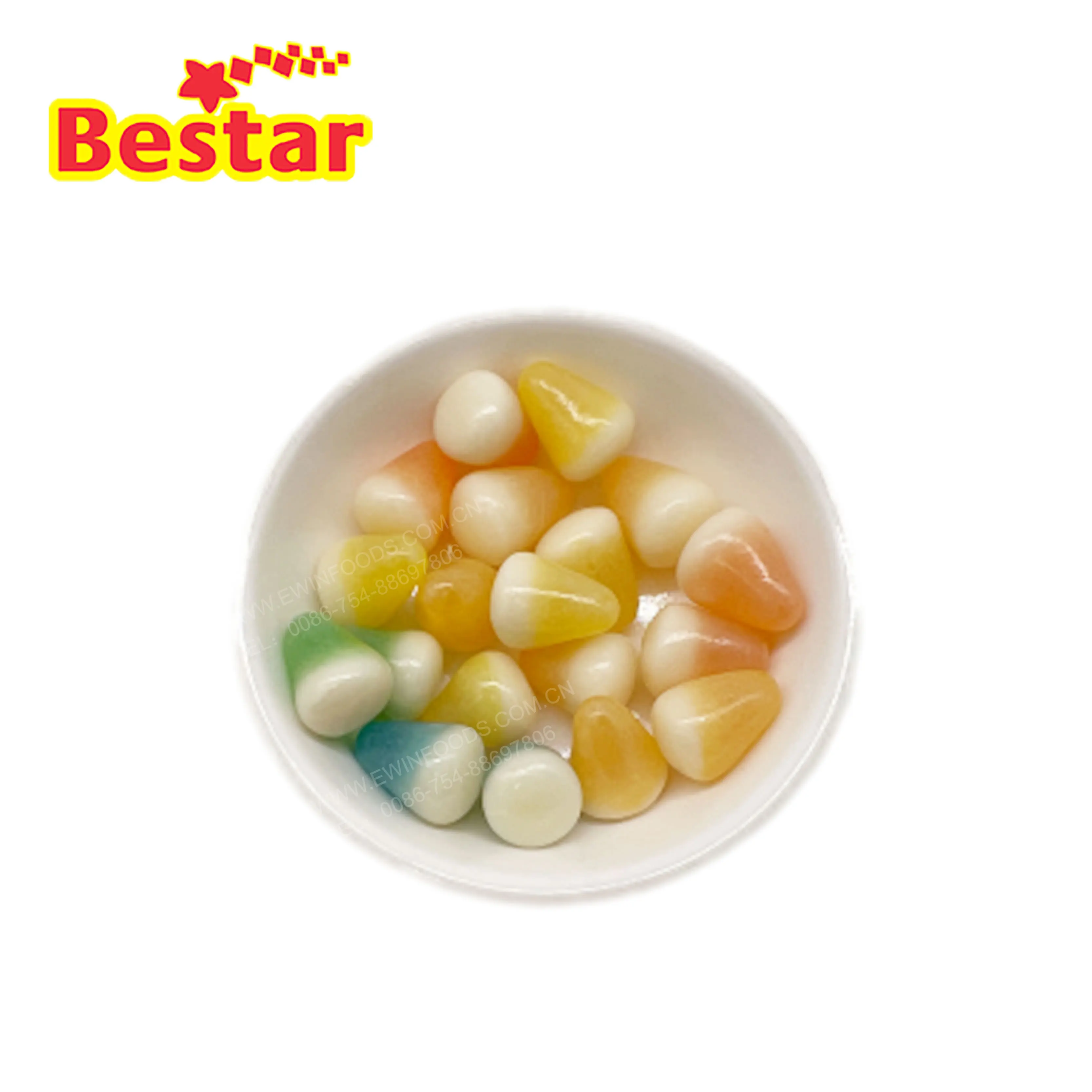 OEM manufacturers halal diamond candy speckled jelly bean fruit chewy candy gummy candy for wholesale