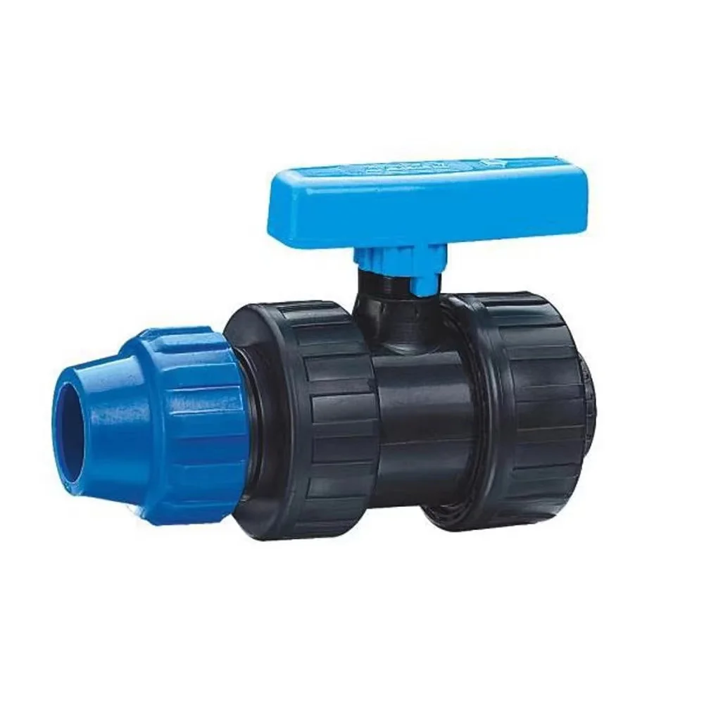 Female Union Ball Valve PP Plastic Fittings HDPE Pipe PP Drip Irrigation Valve Plumbing Materials