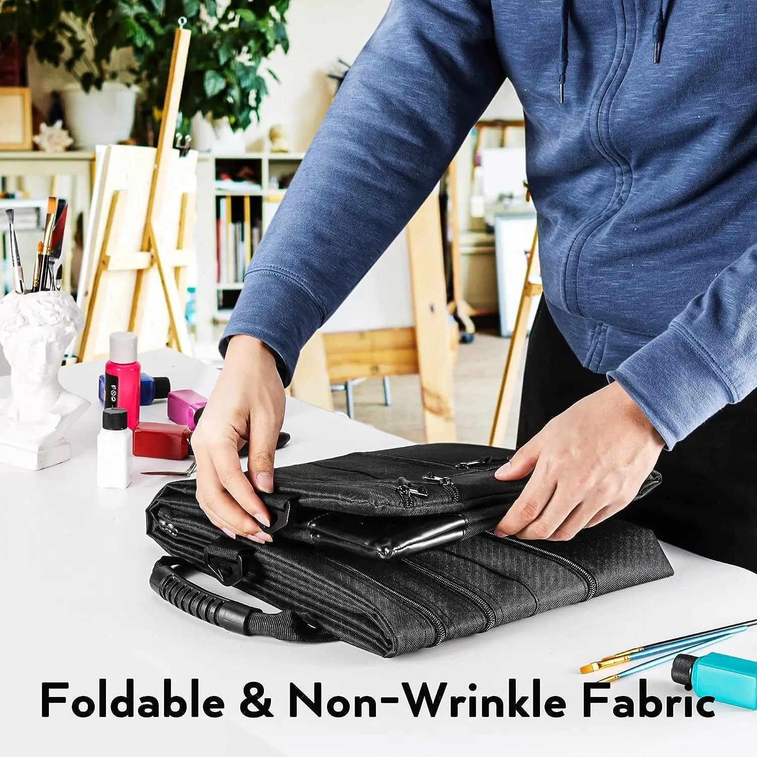 OEM ODM Light Weight Waterproof Art Portfolio Bag Large Size Art Portfolio Case For Artwork Drawing