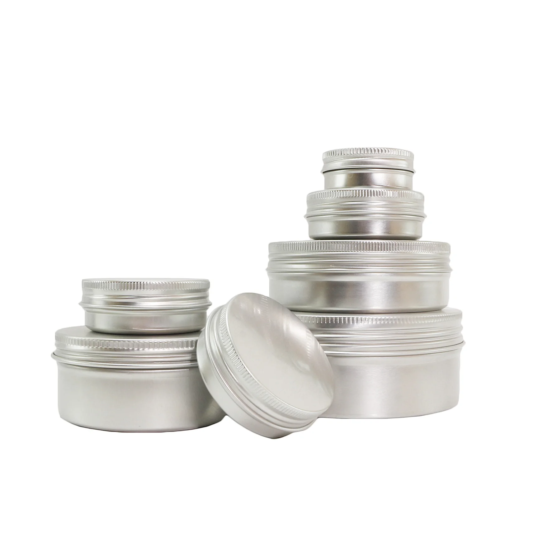 200ml Silver Aluminum Jars Metal Tin Can Aluminum Container Round Tin Box