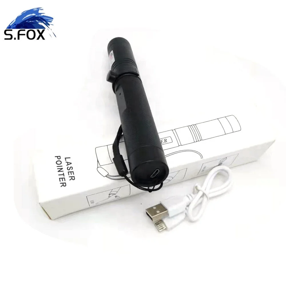 Hot Selling USB Rechargeable Long Distance 50mw 532nm Tactical Green 303 Laser Pointer With Star Light