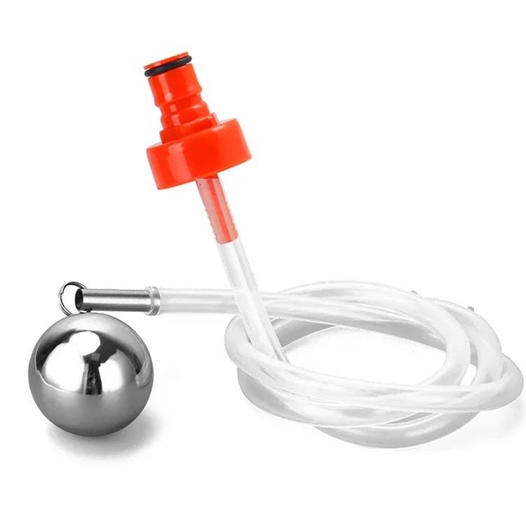 304SS Floating Ball Dip Tube 80cm Silicone Hose Beer Keg Fermenter Ball Float Dip Tube with Plastic Pressure Kit Carbonation Cap