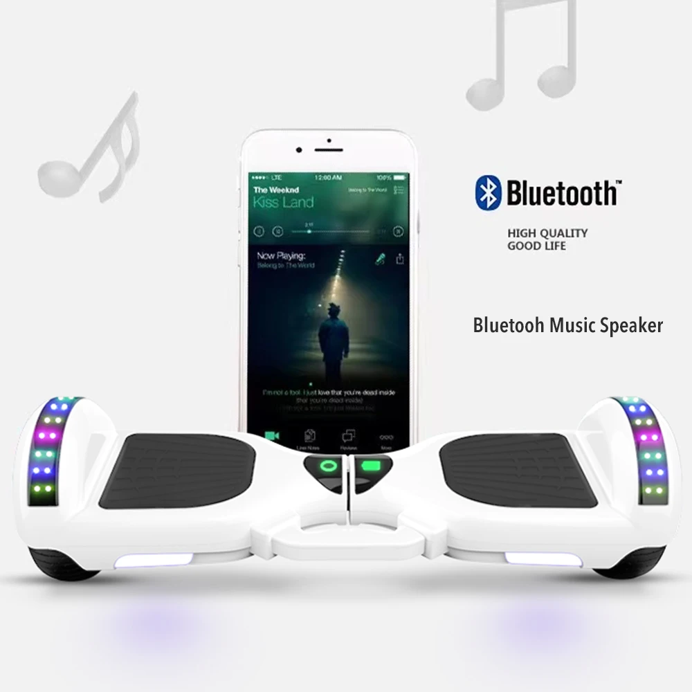 2023 Wholesale Led Lights Self balance Scooter Hover Board Hoverboard Self-balancing Electric Scooters with Music Speakers