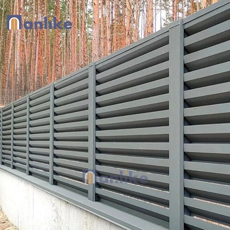 Anlike Guangdong Villa Home Residential Shutter Modular Patio Modern Wall Yard Aluminum Electric Garden Fence For House