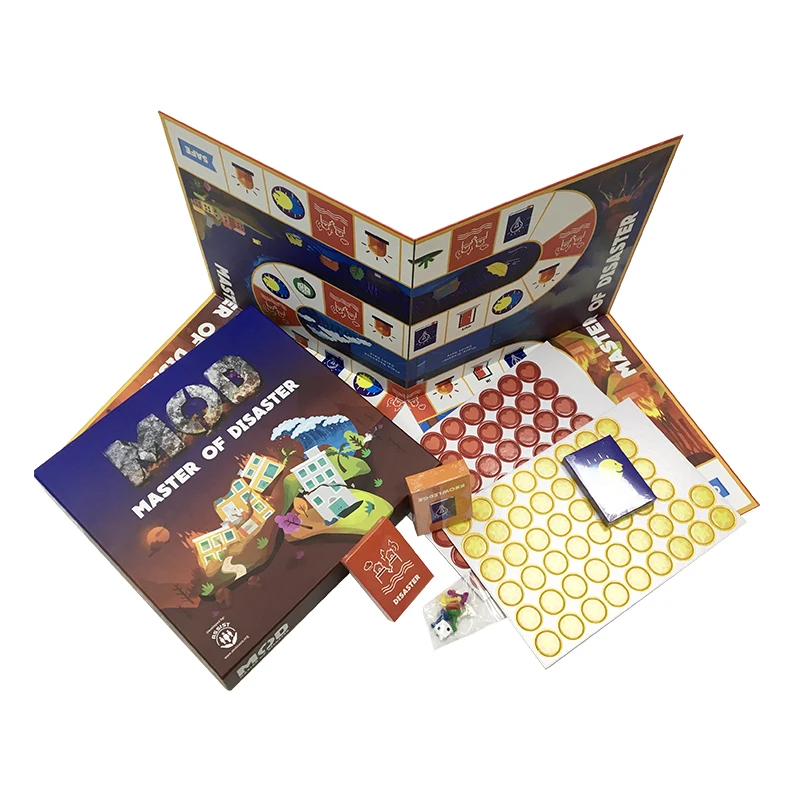 Free sample 2019 newest product foldable board games for kids educational board games with box