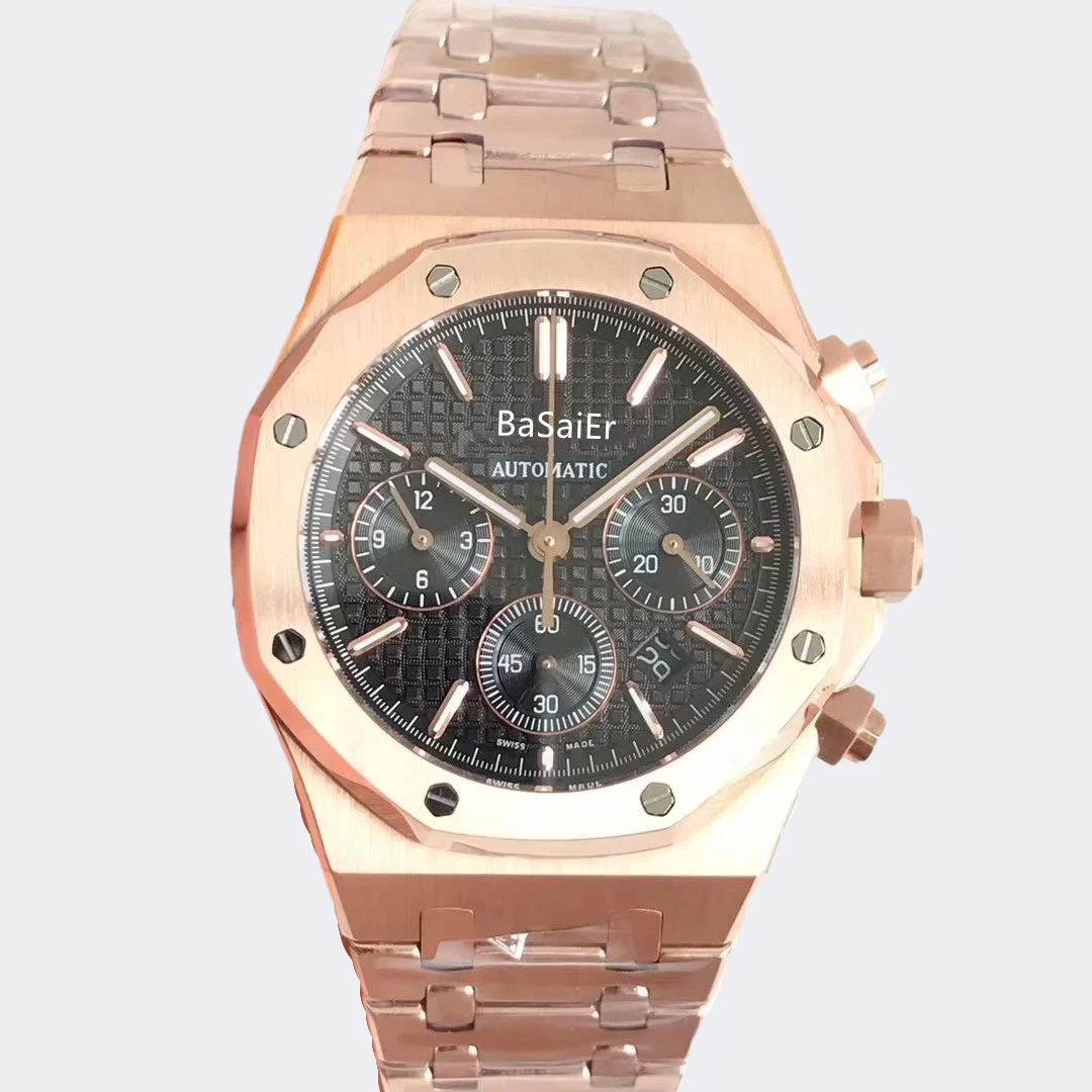 JF Factory ETA Chronograph Movement Night Vision Stainless Steel Sapphire Glass Waterproof Luxury Men Watch