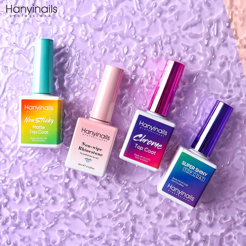 Hanyinails Anti Powder Adhesion Matte Top Coat No Yellow No White Perfect Velvet Matte Finish Non Sticky Powder Matte Top Coat