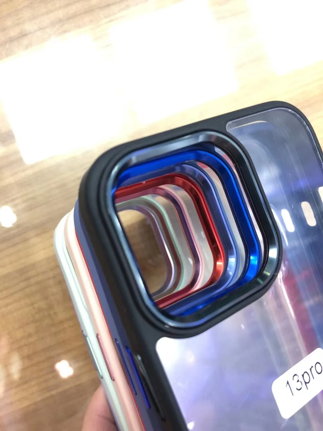 Factory Price Transparent Frosted Waterproof Phone Case for Iphone 1112 13 pro pro Max Metal camera case