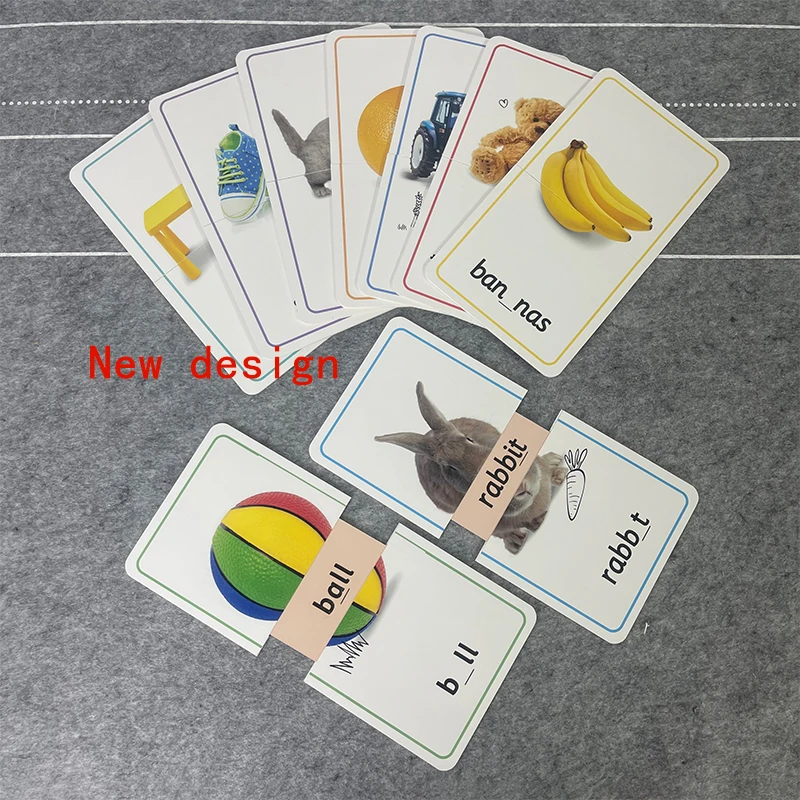 ULi New Design Education Flash Cards Printing Alphabet Words Kids English Learning Flash Cards For Kids Educational
