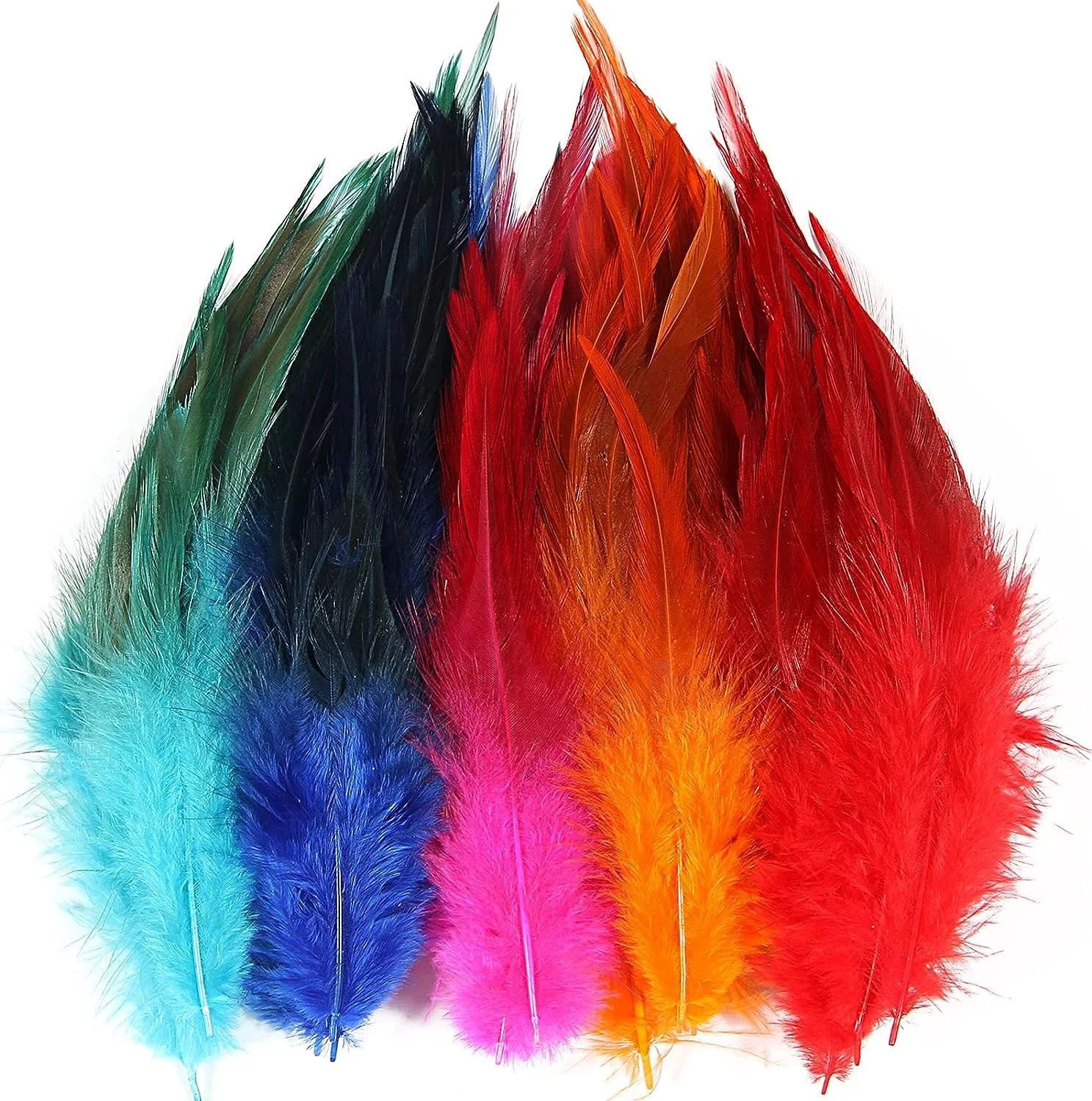 5-7Inch Bulk Rooster Saddle Hackle Feathers for Craft Wedding Home Party Earrings Jewelry DIY DreamCatcher Decorations