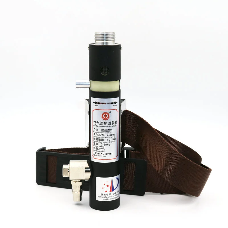 Sandblasting helmet temperature regulator air compressor gas purifier