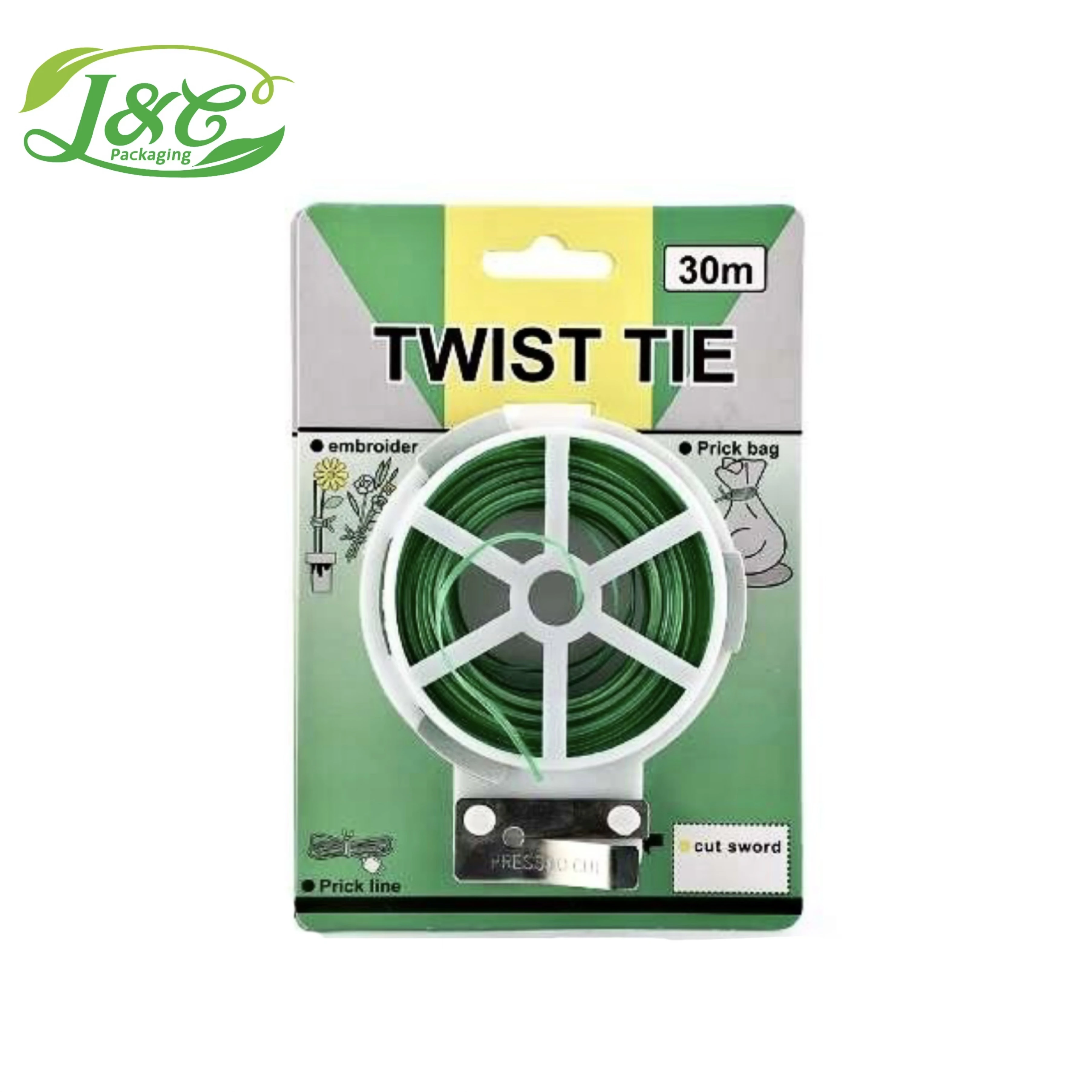 Round Gardening Plastic Colorful Plant Stainless Steel Cable Twist Ties Vegetable Vine Binding Baler Twine