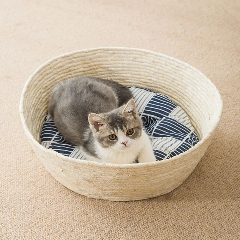 new fashion Wholesale Eco Friendly Warm Comfortable Pet Accessories Breathable House Modern Cat Furniture Raised Hanging Rattan