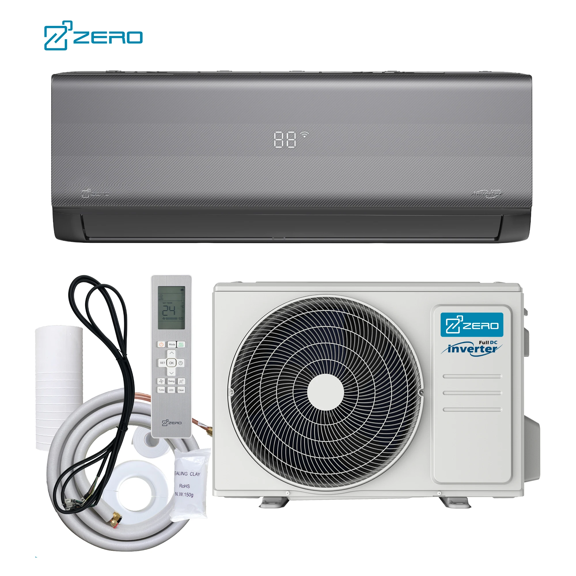 ZERO Z-pro 21 Seer Mini Wall Mounted Split 24000 30000 36000 BTU Split Unit Air Conditioner System Electric 30 DC R410A 1800 220
