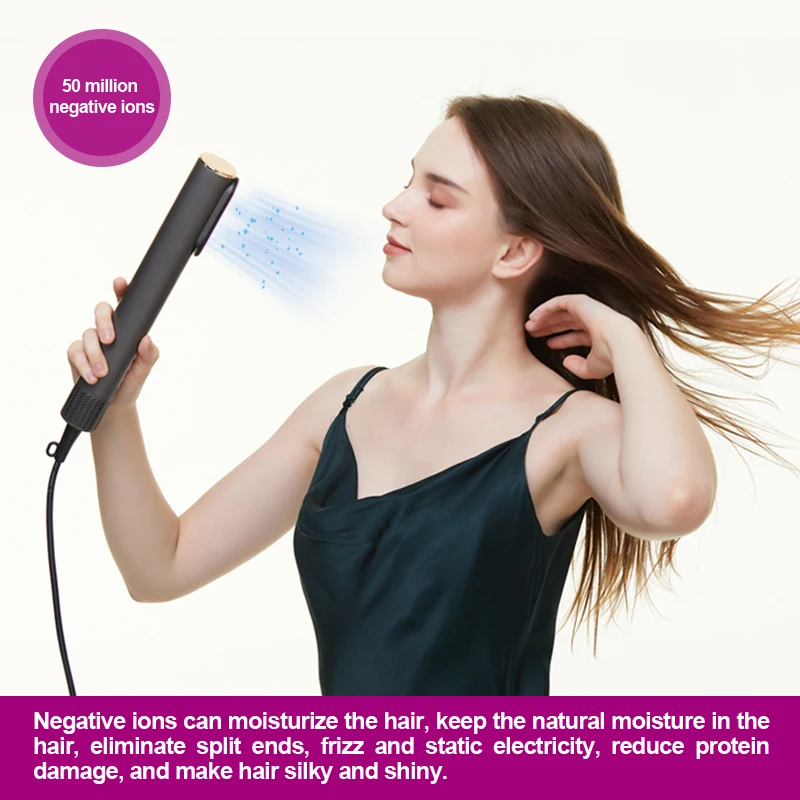 hair dryer professional salon negative ion low noise high speed one step hair dryer with diffuser