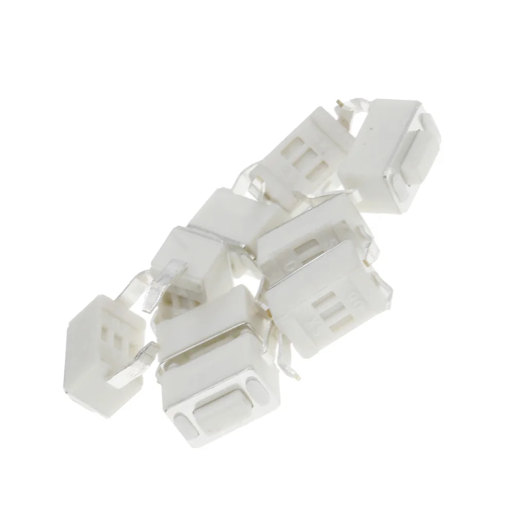 Tact Switch 3x6x4.3 mm DIP 2Pin connectors Push button 3*6*4.3mm Tactile Switches white 3x6x4.3h