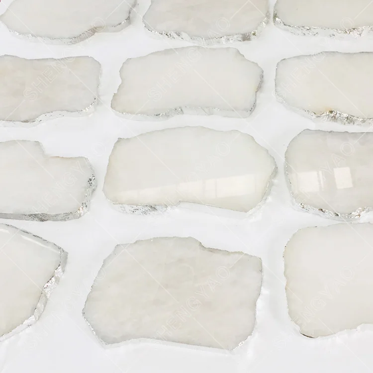 Food Candy Cheese Crystal Rose Quartz Gemstone Platter Agate Tray Board as Gift Homeware