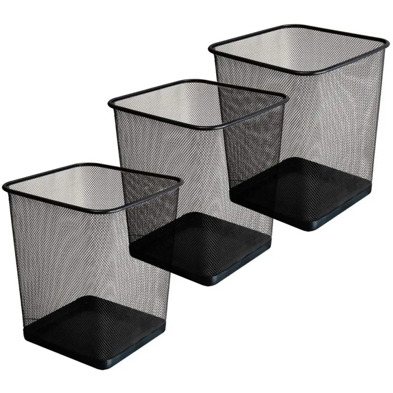 Фабрика Китая низкая цена 3 упаковки 6 галлонов квадратные сетчатые корзины для мусора мусорные
