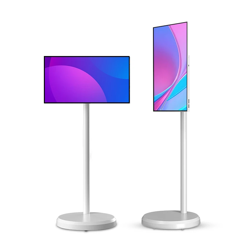 High Quality Fhd Type-C Tv Portable 21.5 Inch Ultra Thin Lcd Smart Screen Android 12 Rotating Tv Vertical Smart Tv With Stand