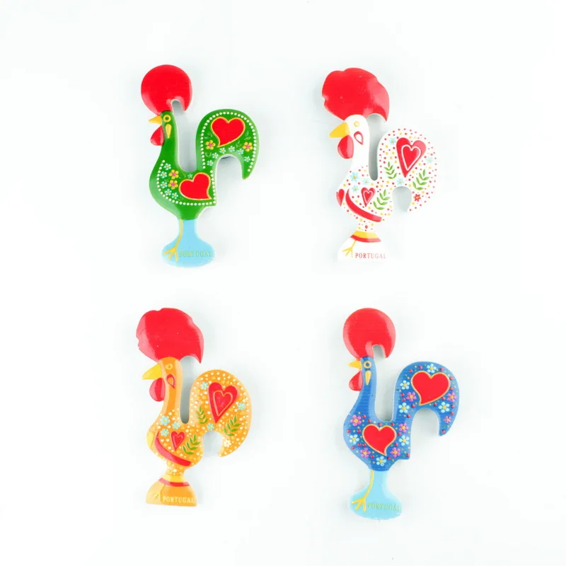 
Portugal Style Cock Lisbon Travel Souvenir Magnetic Refrigerator Sticker Resin 3D Fridge Magnets 
