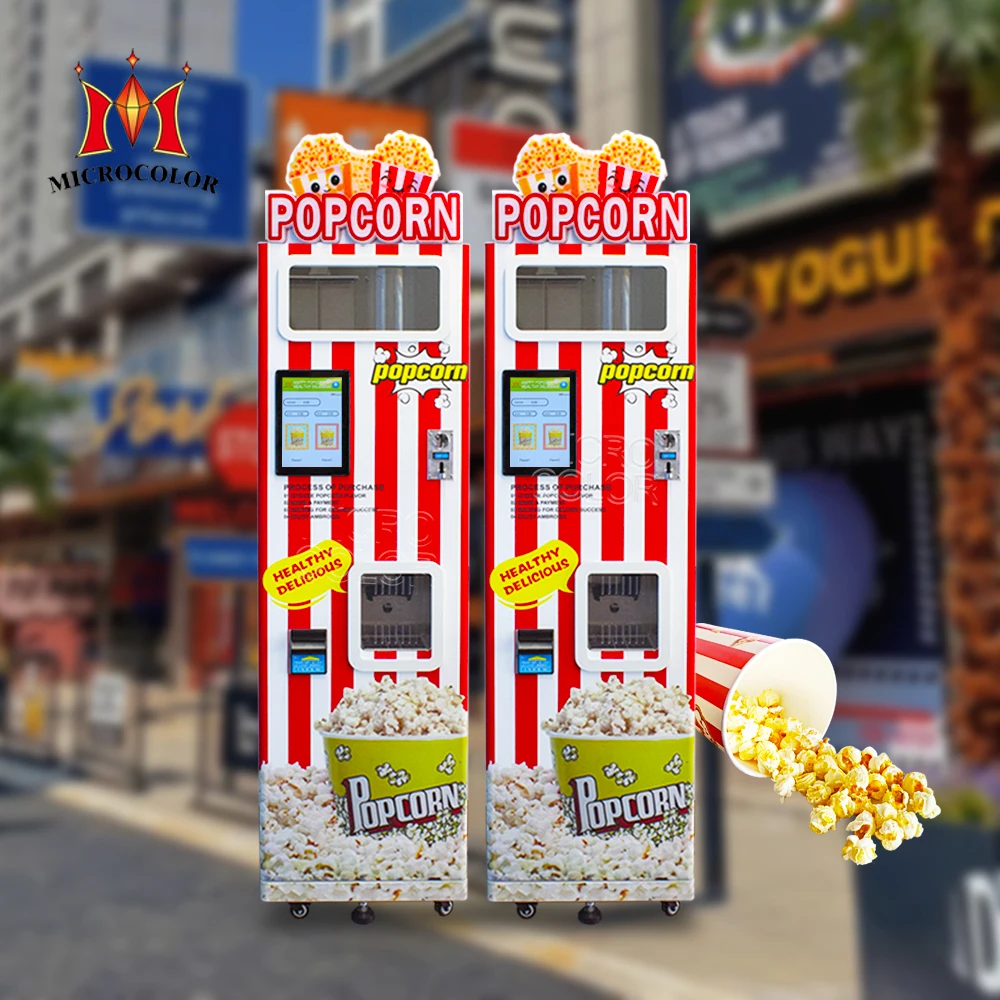 Professional Commercial Automatic Caramel Corn Popcorn Making Machine a Electric Pop corn Vending Machine Price