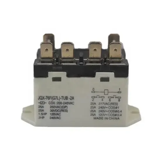 JQX-76F din rail power relays bolt terminal+protective cover+LED (G7L)/25A relays