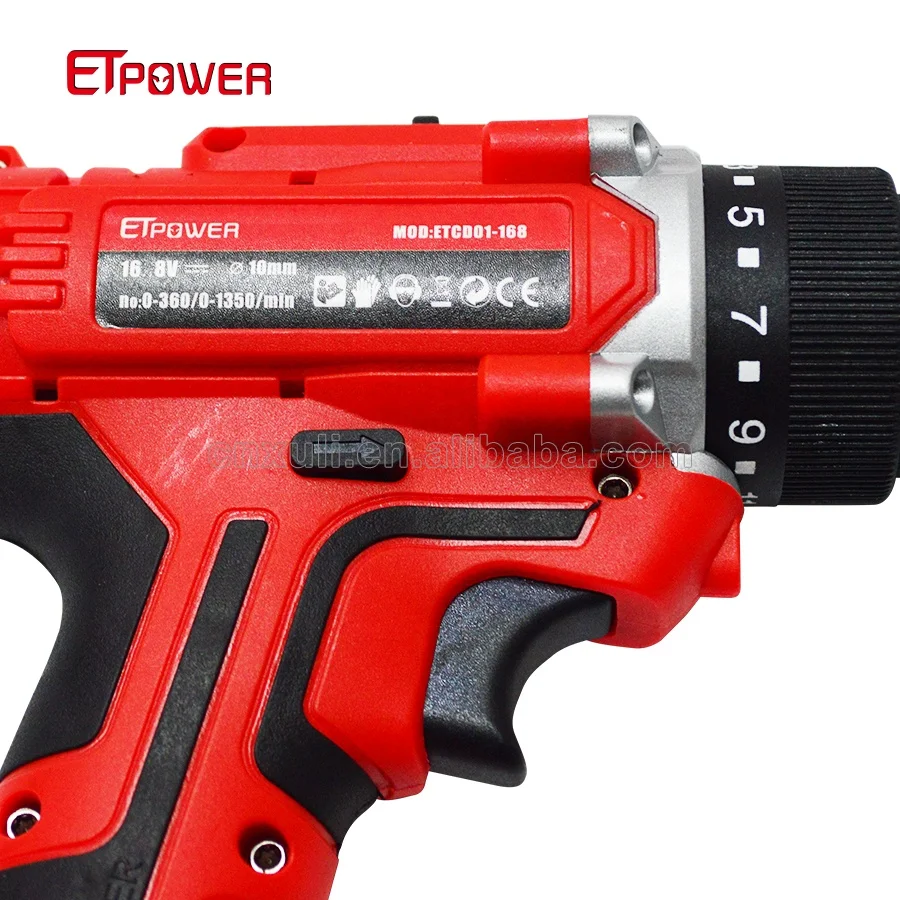 ETpower 16 8 в литий-ионная аккумуляторная электрическая дрель ручная отвертка 10 мм