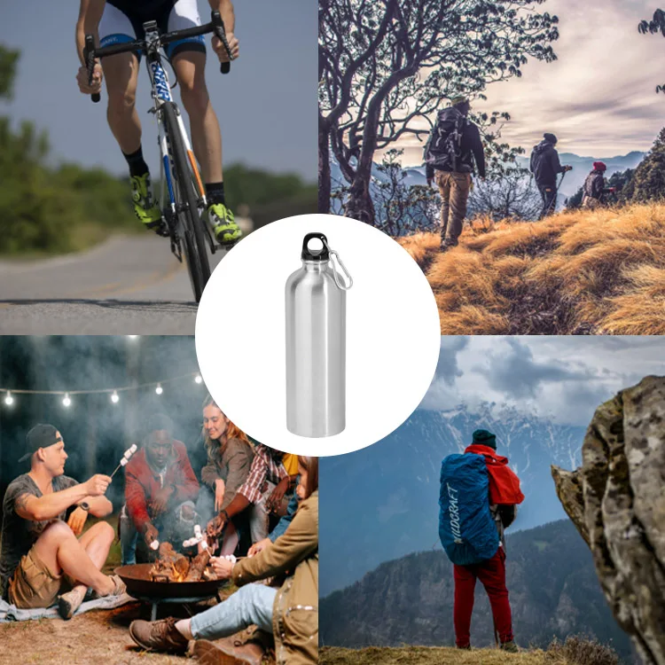 Многоразовая дорожная Герметичная Бутылка, экологически чистая Спортивная бутылка для воды для кемпинга, велосипеда, алюминиевая бутылка для воды на заказ 500 мл