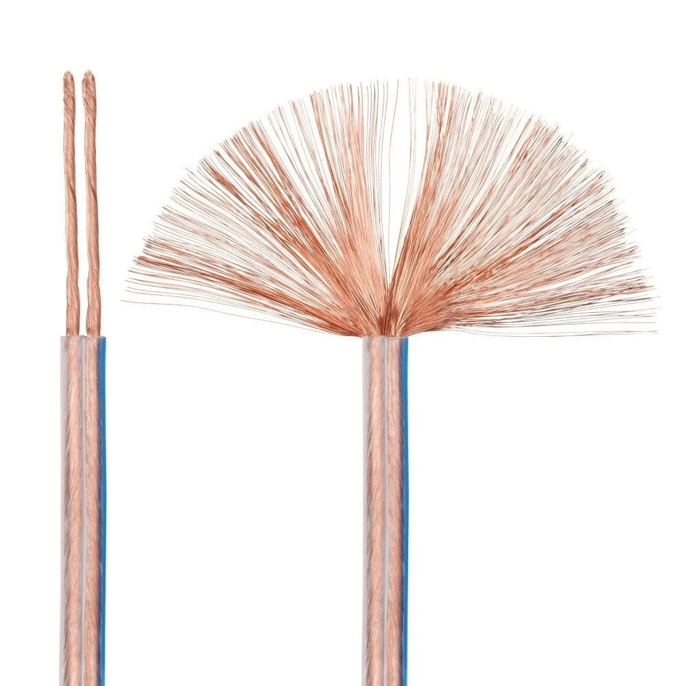 2C Transparent Speaker Wire Hotsale High Performance Audio Cable Use To Home Theater Cable