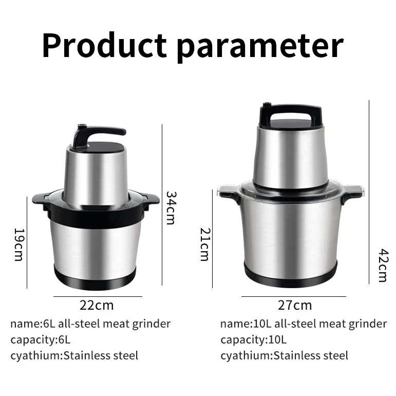 400w 1200w High Quality Chopper Chef Mixer Cereal Food Processor Suppliers with 6liter Food Processor