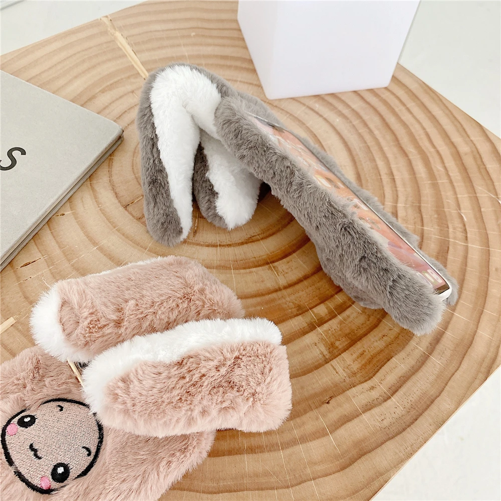 Hot Sale Girl Soft Rabbit Ears Plush Cartoon Phone Case For iPhone 12 Pro Max 11 X XS XR 7 8 plus SE