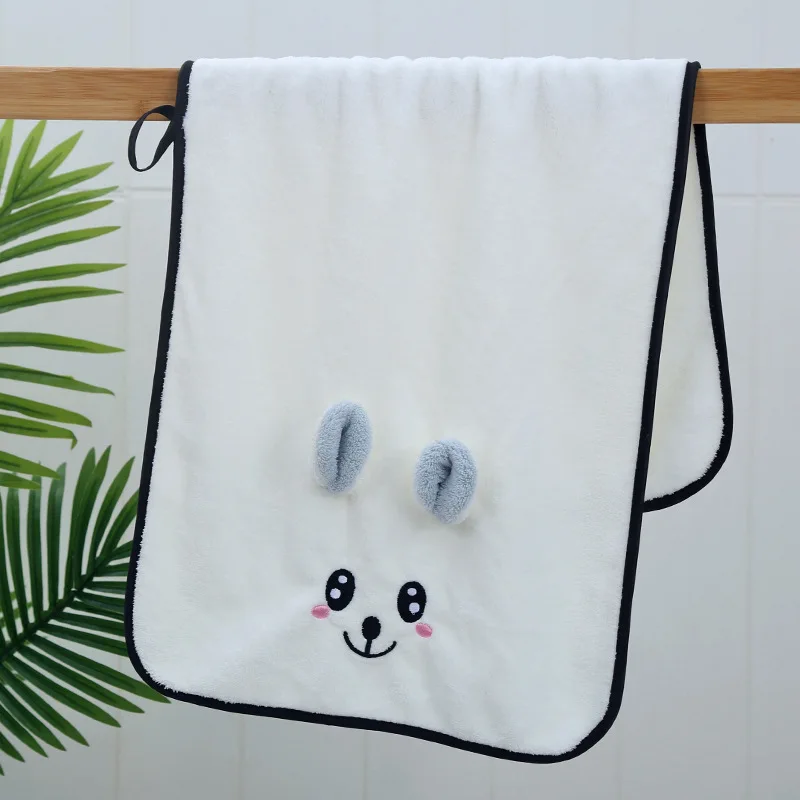 Wash towel microfiber towel cleaning cloth cute cartoon coral fleece towel