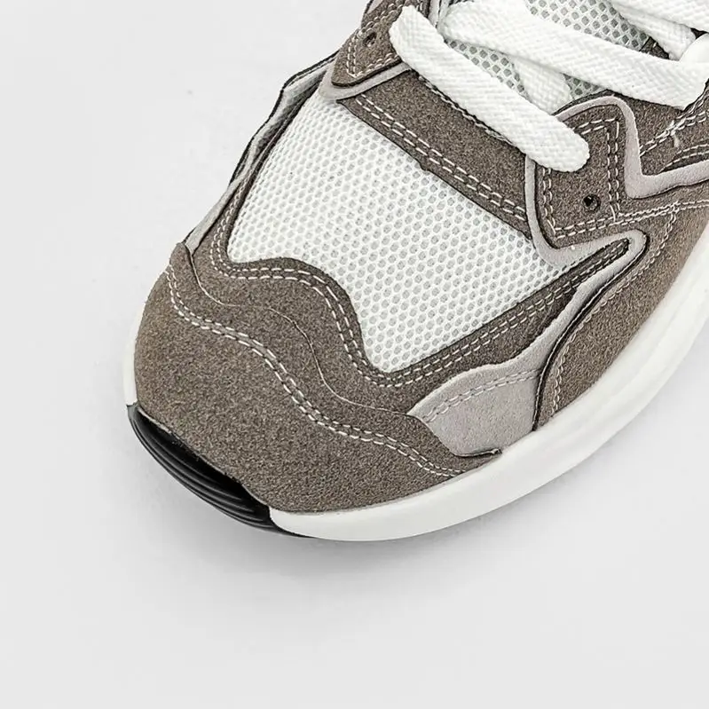 Factory price walking chunky platform sneakers lace-up cheap men sport shoes