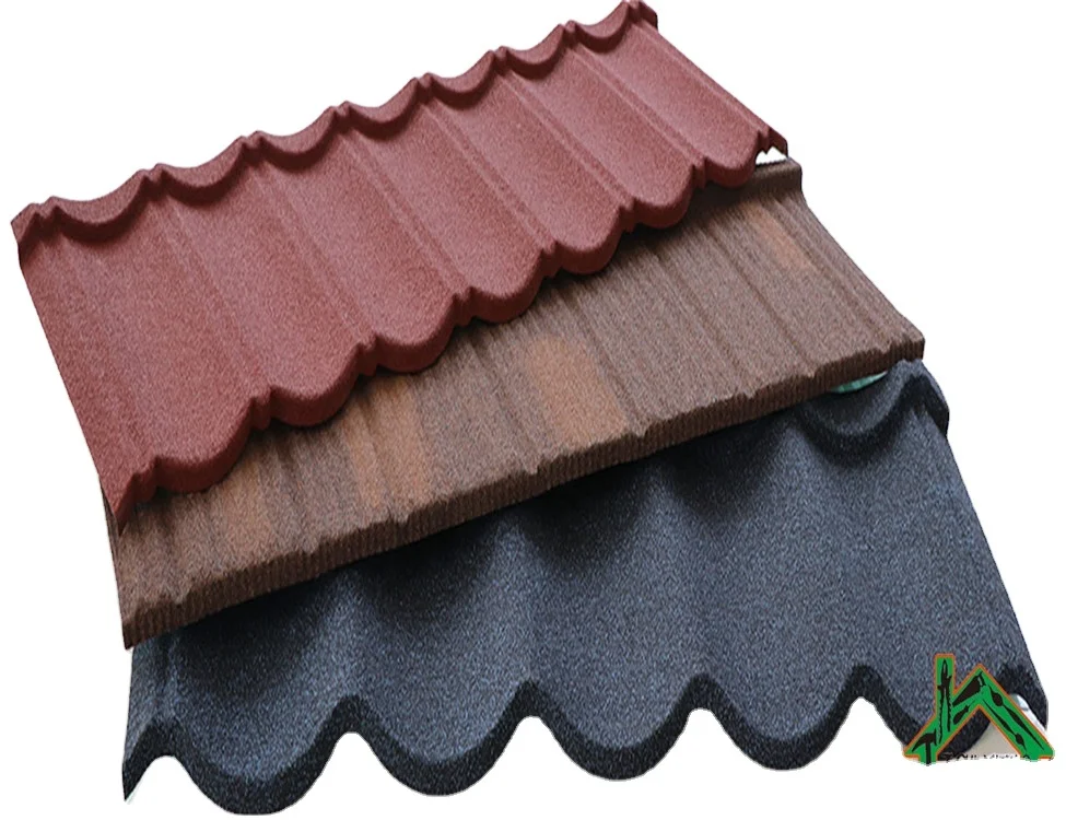 Factory direct sell  Stone coated metal roofing system 0.40mm thick Metro tile for roofing