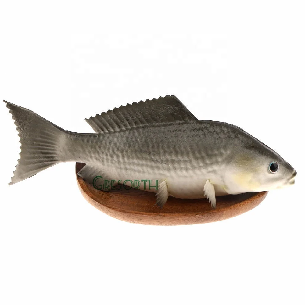 Gresorth 23cm Artificial Grey Carp Simulation Fish Decoration for Home Party Christmas Display