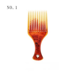 Professional Custom Logo Personalized Plastic Comb Wide Tooth Pick Hair Brush Afro Comb