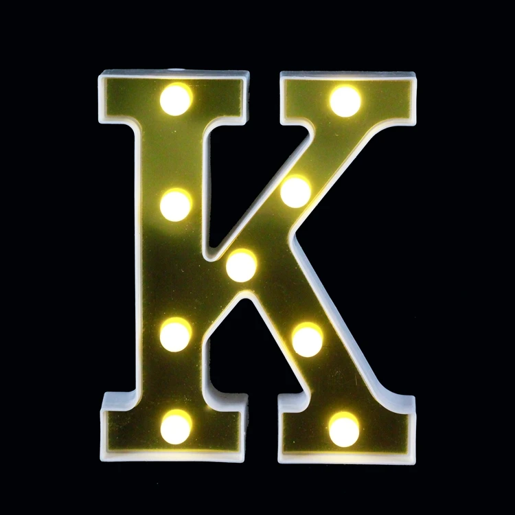 26 English Letter Sign LED Night Light Birthday/Wedding/Party Bedroom Wall Hanging Decor Alphabet Lamp