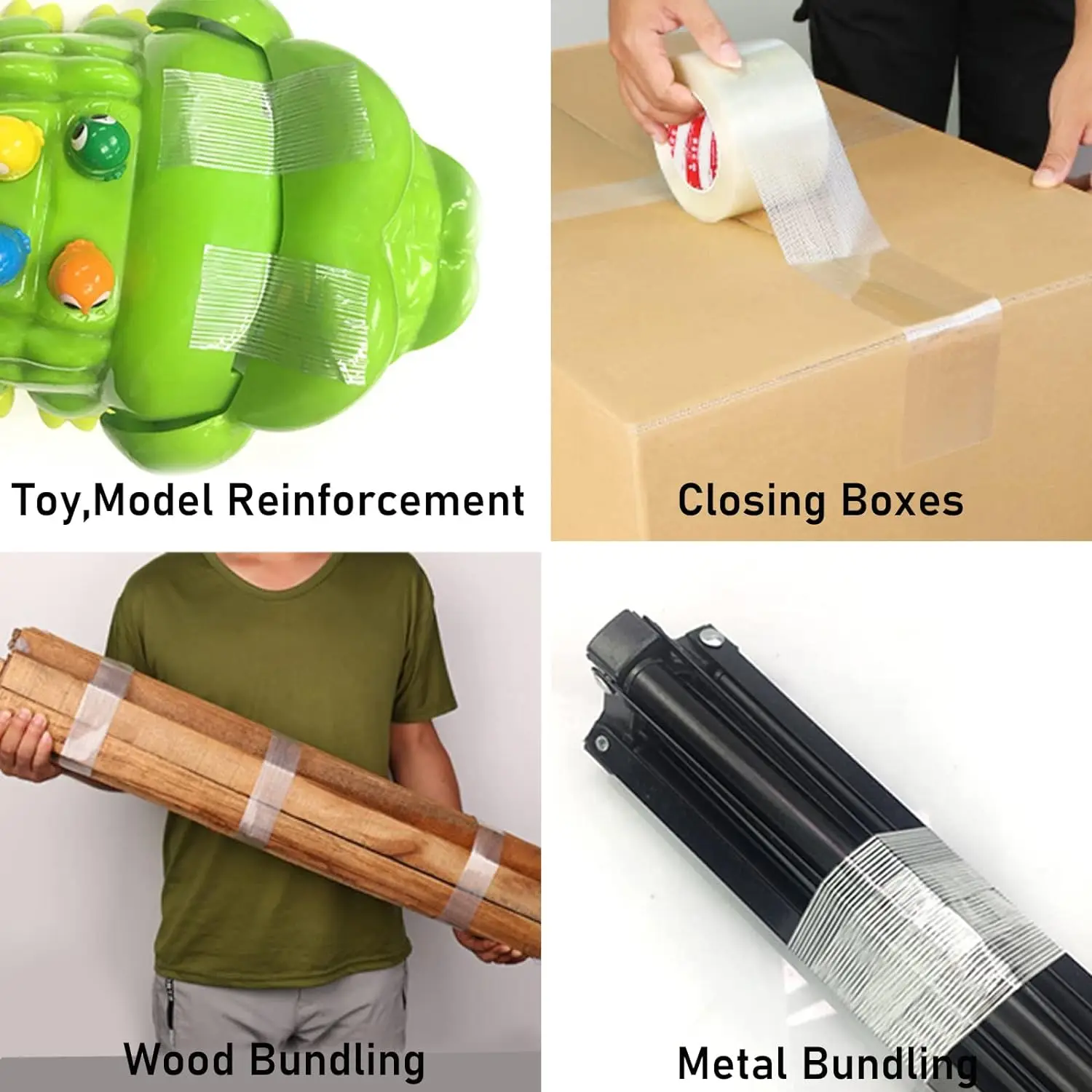 Filament Strapping  Fiberglass Cloth Tape Woven Fiberglass Fabrics Tape Heavy Duty Transparent Reinforced Fiberglass Tape