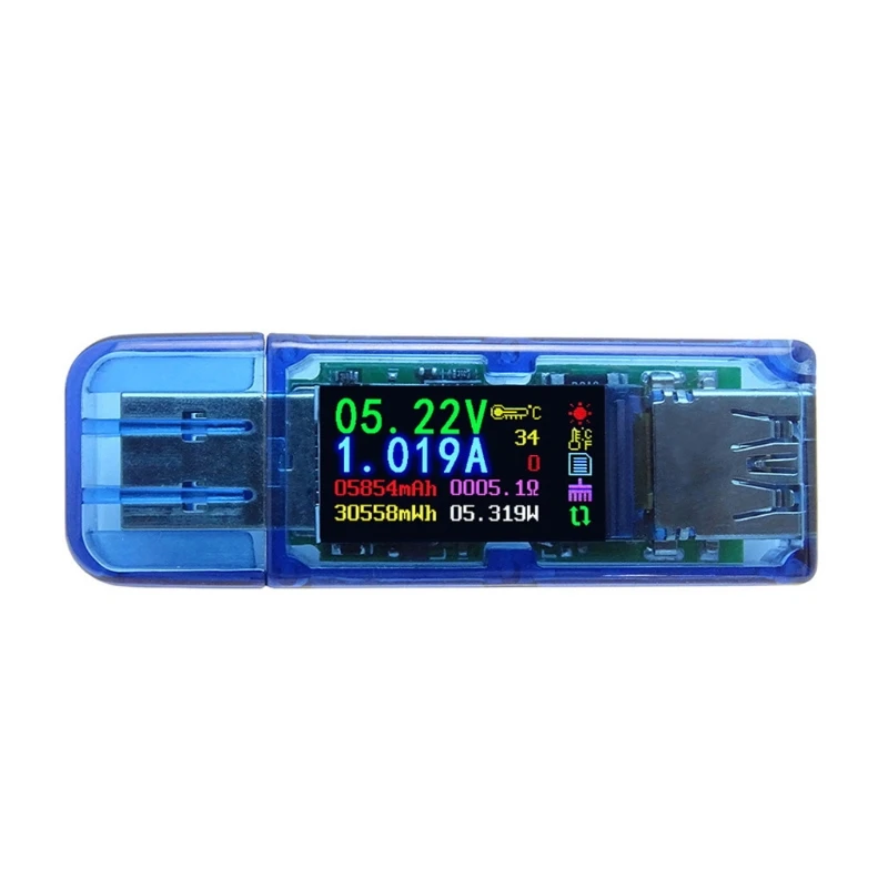 AT34 USB 3.0 Color LCD USB Tester Multimeter Battery Charge Power Bank Voltmeter Ammeter Voltage Current Meter