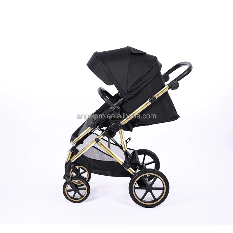 China Factory price big baby carriage black white gold silver color fabric customization best price 3 in 1 baby stroller