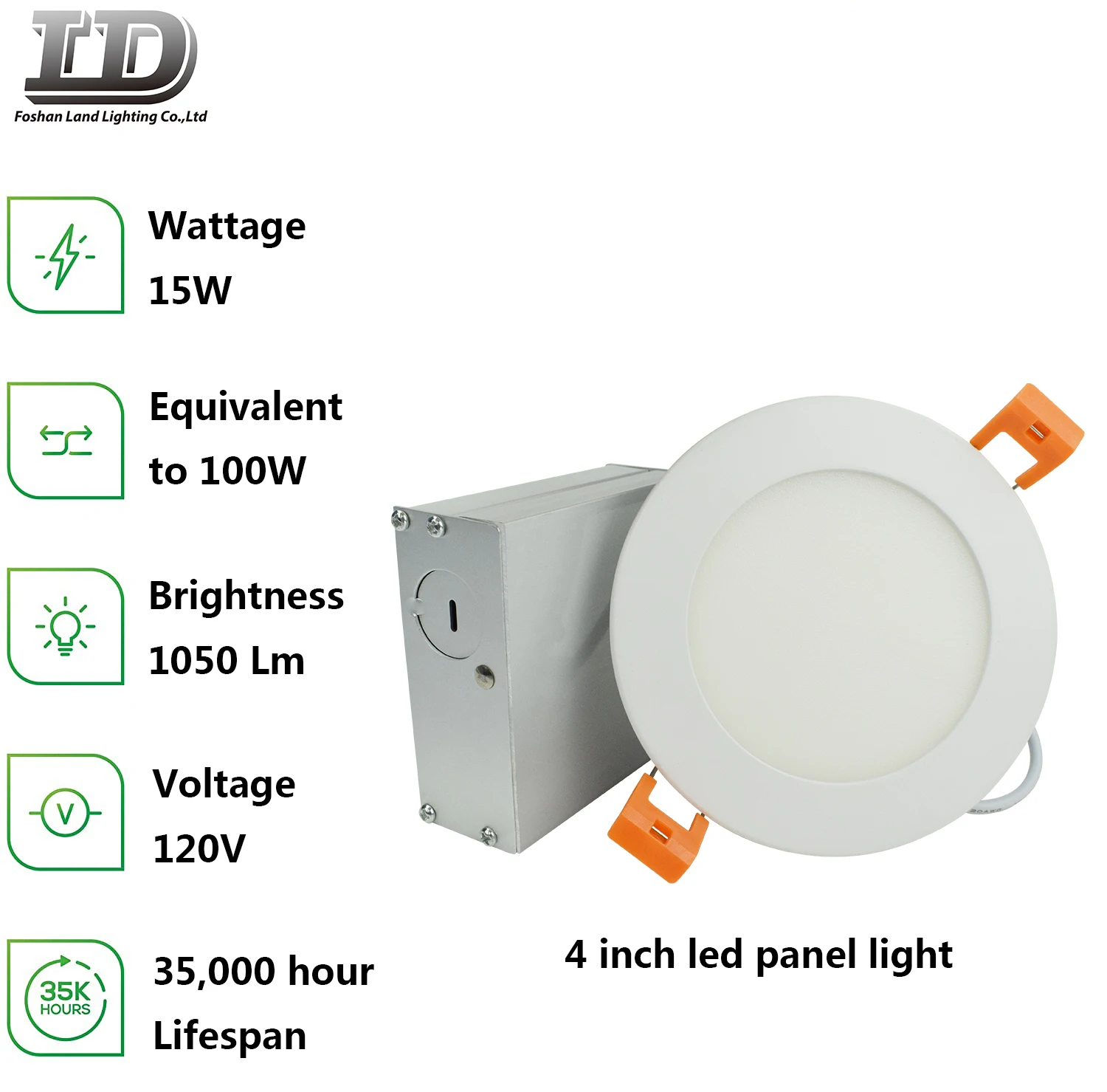4 inch slim led panel light 12w recessed led pot light